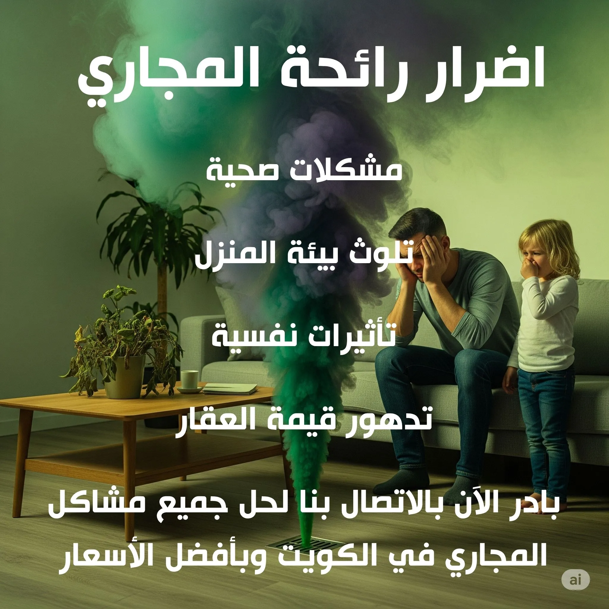اضرار رائحة المجاري